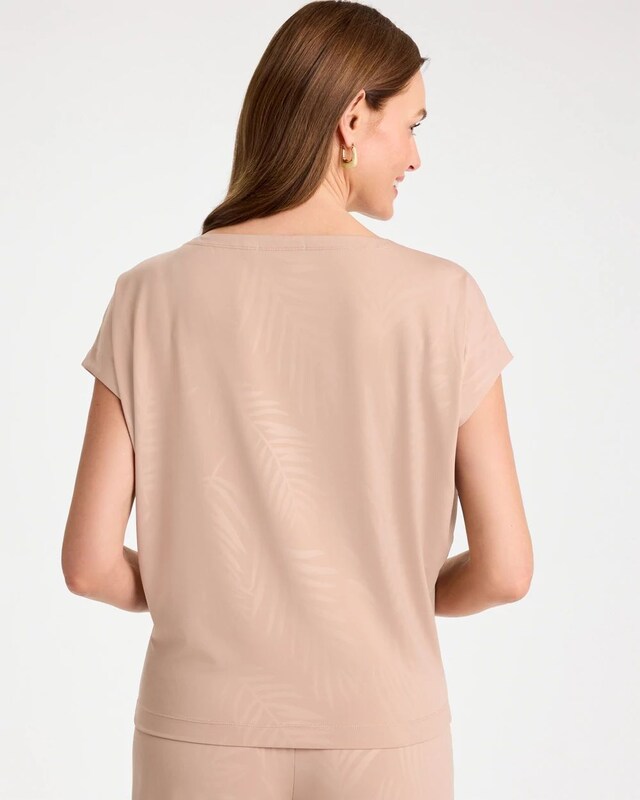 Travelers Palm Embossed Knit Top - image 3